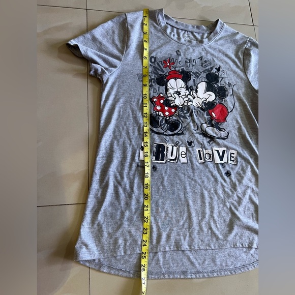 True love Disney tshirt women teen XL 11/13 short sleeve True Love Mickey Minnie - Picture 10 of 10